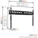 Vogels | Support mural | MA4000-A1 | Fixe | 40-80 pouces | Capacité de charge maximale : 80 kg | Noir