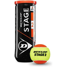 Balles de tennis DUNLOP STAGE 2 ORANGE 3 tubes ITF