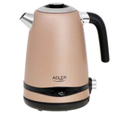 Adler | Bouilloire | AD 1295 | Électrique | 2200 W | 1,7 L | Acier inoxydable | Base rotative à 360° | Doré