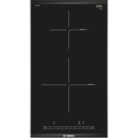 Table de cuisson bosch pib375fb1e noir acier inoxydable encastrable table de cuisson à induction 2 zones
