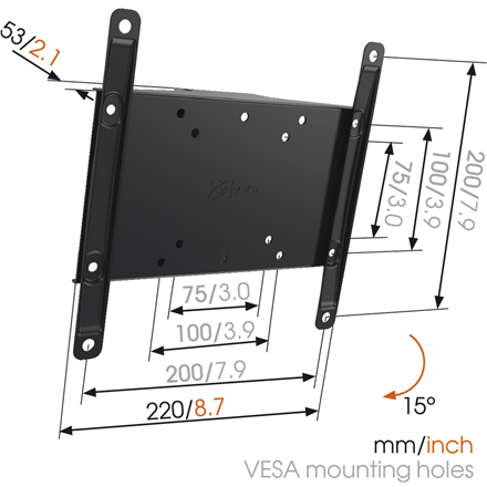Vogels | Wall mount | MA2010-A1 Tilt | Tilt | 26-40 " | Maximum weight (capacity) 30 kg | Black