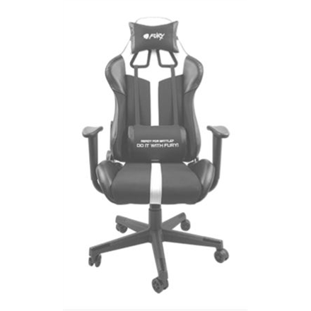 Chaise de jeu universelle fury avenger xl siège rembourré noir blanc - 0
