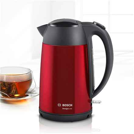 Bouilloire électrique Bosch TWK3P424 1,7 L 2400 W Gris, Rouge
