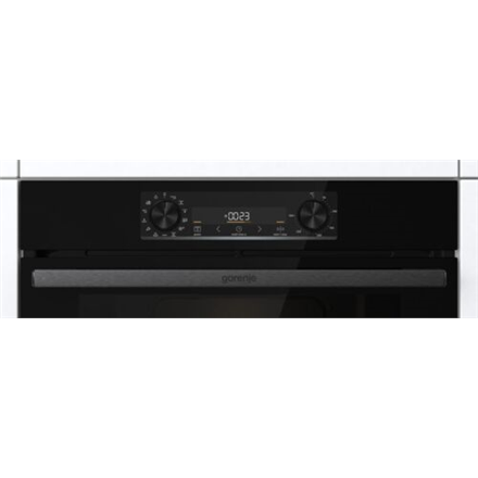 Gorenje | Four | BOS6737E06FBG | 77 L | Multifonction | EcoClean | Commande mécanique | Fonction vapeur | Convection | Hauteur 59,5 cm | Largeur 59,5 cm | Noir
