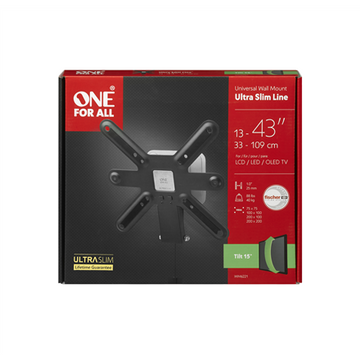 Universal TV Wall Mount ONE FOR ALL TV BRACKET, TILT, ULTRA-SLIM, VESA 200, GLOBAL / WM6221 - 0