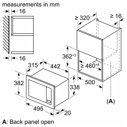 Bosch | Microwave Oven | BFL523MW3 | Built-in | 800 W | White