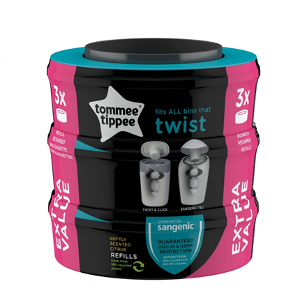 Cartouches sangenic twist de tommee tippee 3 pièces 85100702