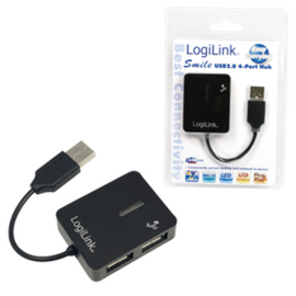 HUB extern LOGILINK, porturi USB: USB 2.0 x 4, conectare prin USB 2.0, cablu 0.05 m, negru, "UA0139" (timbru verde 0.8 lei) - 0
