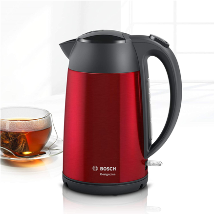 Bouilloire électrique Bosch TWK3P424 1,7 L 2400 W Gris, Rouge