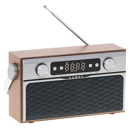 Camry | Radio Bluetooth | CR 1183 | 16 W | Entrée auxiliaire | Bois