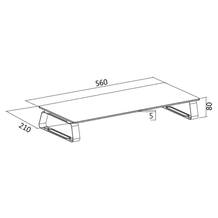 Logilink BP0027 Tabletop monitor riser, glass | Logilink