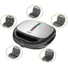 Adler | Sandwich maker | AD 3040 | Number of plates 5 | Multigrill | Number of pastry 2 | 1200 W | Ceramic coating | Black - 0
