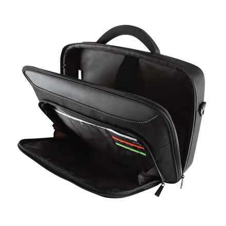 Targus | CN418EU | Sacoche à clapet pour ordinateur portable | Porte-documents | Noir/Rouge | 17-18 pouces | Bandoulière