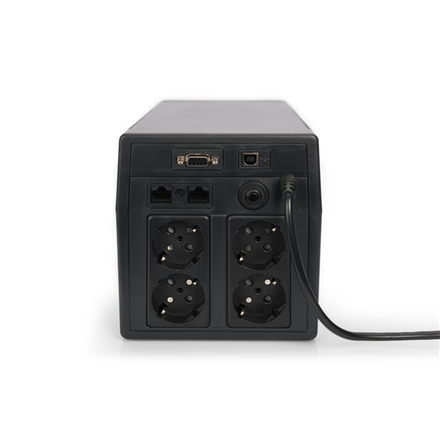 Zasilacz awaryjny UPS Line-Ineractive LCD, 1500VA/900W, 2x12V/9Ah, AVR, 4xSCHUKO, USB, RS232, RJ45
