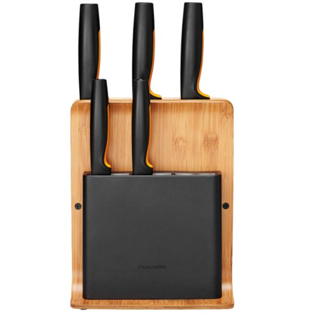Fiskars 1057552 knife block Slot knife block Bamboo, Plastic, Stainless steel Wood