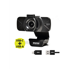 PORT Designs Full HD Webcam (USB-C & USB-A)