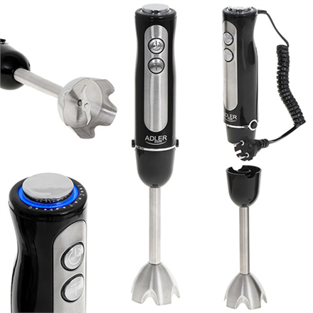 ADLER AD 4625B Hand blender Stainless steel 1500 W Black