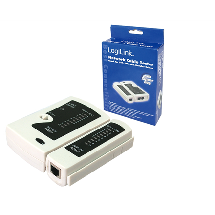 Tester kabli do zlacz RJ11,RJ12,RJ45 z jednostką zdalna