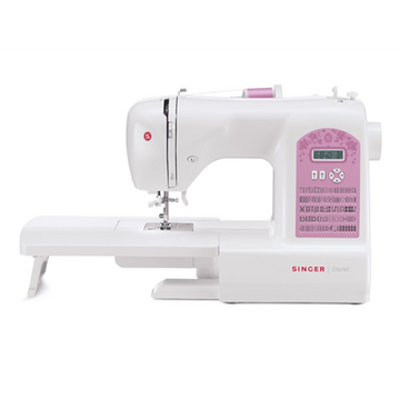 Singer 6699 sewing machine, electronic, white, pink - 0