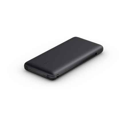 Belkin | Batterie externe BOOST CHARGE Plus | 10 000 mAh | Câbles LTG et USB-C intégrés | Noir