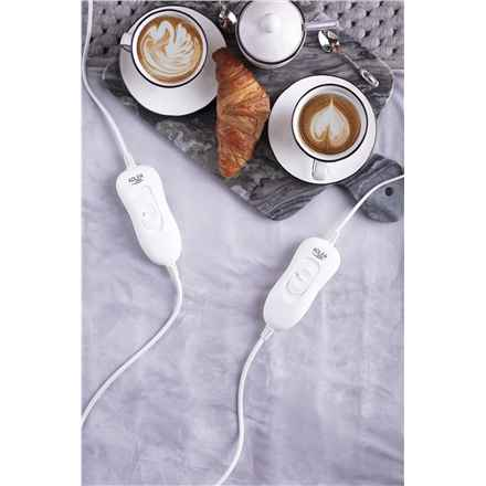 Couverture chauffante électrique Adler AD 7426, 60 W, polaire grise, polyester