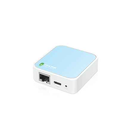 Routeur sans fil TP-Link TL-WR802N Fast Ethernet monobande (2,4 GHz) Bleu, Blanc