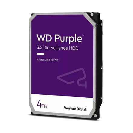 Disque dur Western Digital Purple Surveillance, 4 To, 3,5 pouces | Western Digital | Disque dur | Digital Purple Surveillance | 4 000 Go