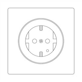 Prise de courant Fibaro FGWOF-011-8 Type F Noir