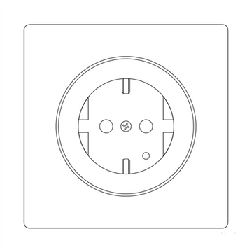 Prise de courant Fibaro FGWOF-011-8 Type F Noir