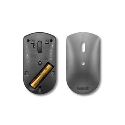 Lenovo | Souris silencieuse Bluetooth ThinkBook | Sans fil | Bluetooth 5.0 | Gris fer | 1 an