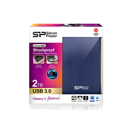 Armor A80 2TB | 2000 GB | 2.5 " | USB 3.1 | Blue
