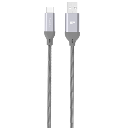 Silicon Power cable USB-C 1m braided, grey (LK30AC)