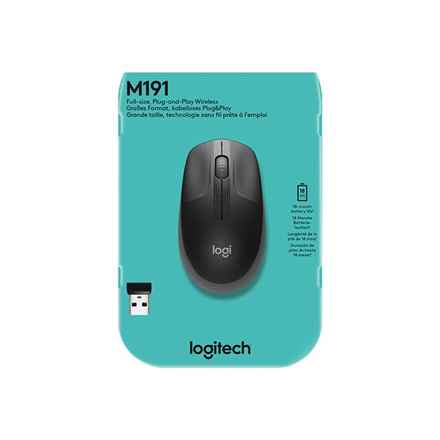 Souris optique sans fil RF Logitech M190 1000 DPI ambidextre
