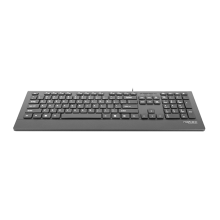 Natec Keyboard, Barracuda, US Layout, Slim | Natec | Keyboard | Barracuda | Standard | Wired | US | Black | 529 g