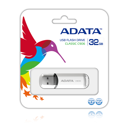 Clé USB ADATA 32 Go C906 USB Type-A 2.0 Blanc