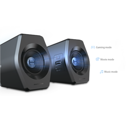 BOXE EDIFIER Gaming 2.0, RMS: 16W (2 x 8W), bass 2.75",control volum,BT/USB/AUX,sound mode: Music/Game/Movie,12 x LED RGB, frecv. rasp 98Hz-20KHz, 220V power,black, "G2000-BK" (timbru verde 0.8 lei)