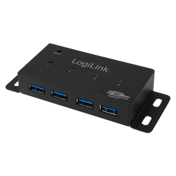HUB 4xUSB3.0 Aktywny Metalowa obudowa