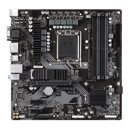 Gigabyte | B760M DS3H DDR4 1.0 M/B | Processor family Intel | Processor socket LGA1700 | DDR4 DIMM | Memory slots 4 | Supported hard disk drive interfaces SATA, M.2 | Number of SATA connectors 4 | Chipset Intel B760 Express | Micro ATX