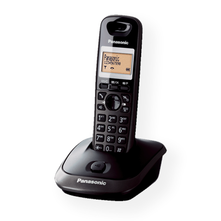 Panasonic  kx-tg2511fx  écran intégré  identification de l'appelant  noir  conférence téléphonique  répertoire : 50 entrées  haut-parleur  240 g  connexion sans fil