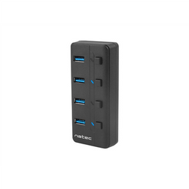 Hub USB 4 porty Mantis 2 USB 3.0 z włącznikiem + zasilacz
