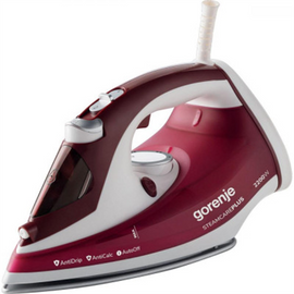Gorenje | Steam Iron | SIH3000RBC | Power 3000 W | Water tank capacity 350 ml | Continuous steam 40 g/min | Red/White | Steam boost performance 105 g/min - 0