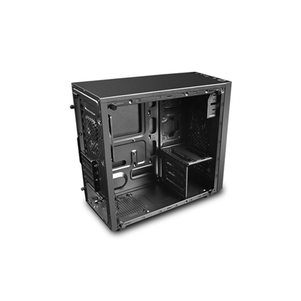 DeepCool MATREXX 30, Mini-tour, Mini-ITX/Micro-ATX, 1 port USB 2.0, 1 port USB 3.0, 1 port audio, 1 port micro, 1 ventilateur noir préinstallé de 120 mm, verre trempé, panneau grillagé, DP-MATX-MATREXX30