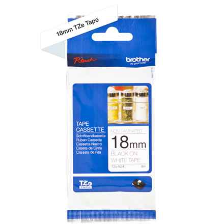 BROTHER P-Touch TZE-N241 noir sur blanc 18 mm