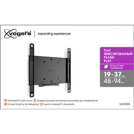 Vogels | Support mural | MA2000-A1 | Fixe | 26-40 pouces | Capacité de charge maximale : 30 kg | Noir