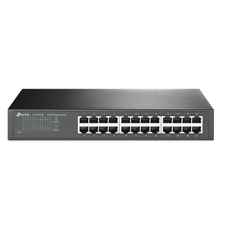 TP-LINK | Switch | TL-SG1024D | Non géré | Bureau/Montable en rack | Ports Gigabit Ethernet (cuivre) : 24 | 36 mois