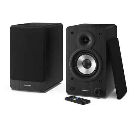 Enceintes bibliothèque Sharp CP-SS30, noires | Sharp | Enceintes | Bibliothèque CP-SS30(BK) | 60 W | Bluetooth | Noires | Connexion sans fil