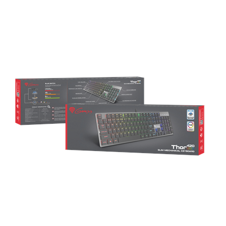 Tastatura Genesis Thor 420 CSB gri