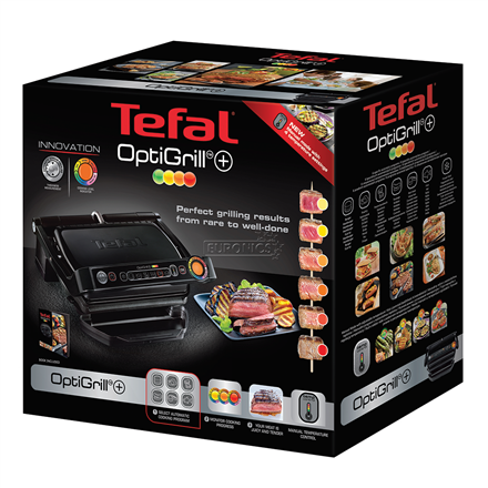 TEFAL | OptiGrill+ | GC712834 | Gril contact | 2000 W | Noir