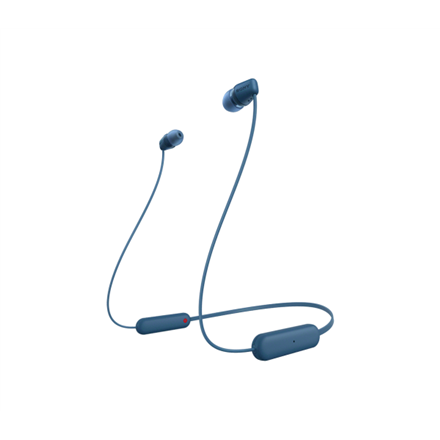 Sony WI-C100 Bluetooth Wireless In-Ear Headphones, BT 5.0, Remote Control, Blue EU