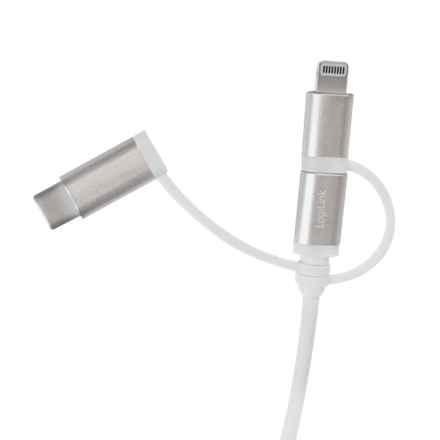 CABLU alimentare si date LOGILINK, telefon, 3 + 1, USB 2.0 (T) la Lightning (T) + Micro-USB 2.0 (T) + USB 2.0 Type-C (T), 1m, argintiu, "CU0126" (timbru verde 0.08 lei)